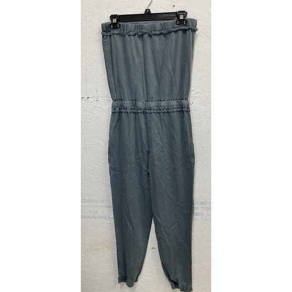 YFB‎ "Reeve" Green Strapless Jumpsuit size xs "must have" jogger - Picture 2 of 4